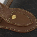 Christian Dior Honeycomb Canvas Boston Bag PVC Black Brown Auth 149510-14