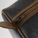 Christian Dior Honeycomb Canvas Boston Bag PVC Black Brown Auth 149510-16