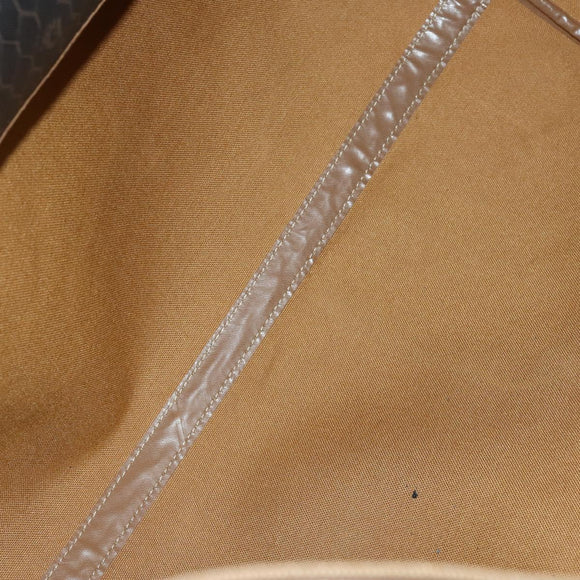 Christian Dior Honeycomb Canvas Boston Bag PVC Black Brown Auth 149510