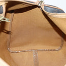 Christian Dior Honeycomb Canvas Boston Bag PVC Black Brown Auth 149510-18