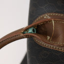 Christian Dior Honeycomb Canvas Boston Bag PVC Black Brown Auth 149510-23