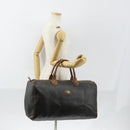Christian Dior Honeycomb Canvas Boston Bag PVC Black Brown Auth 149510-24