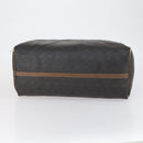 Christian Dior Honeycomb Canvas Boston Bag PVC Black Brown Auth 149510-9