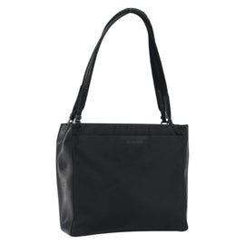 PRADA Tote Bag Nylon Black Silver Auth 149512