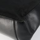 PRADA Tote Bag Nylon Black Silver Auth 149512-9