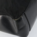 PRADA Tote Bag Nylon Black Silver Auth 149512-14