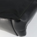 PRADA Tote Bag Nylon Black Silver Auth 149512-15