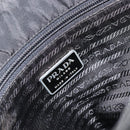 PRADA Tote Bag Nylon Black Silver Auth 149512-10