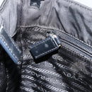 PRADA Tote Bag Nylon Black Silver Auth 149512-20