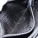 PRADA Tote Bag Nylon Black Silver Auth 149512-21