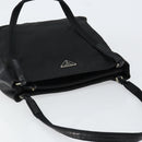 PRADA Tote Bag Nylon Black Silver Auth 149512-6