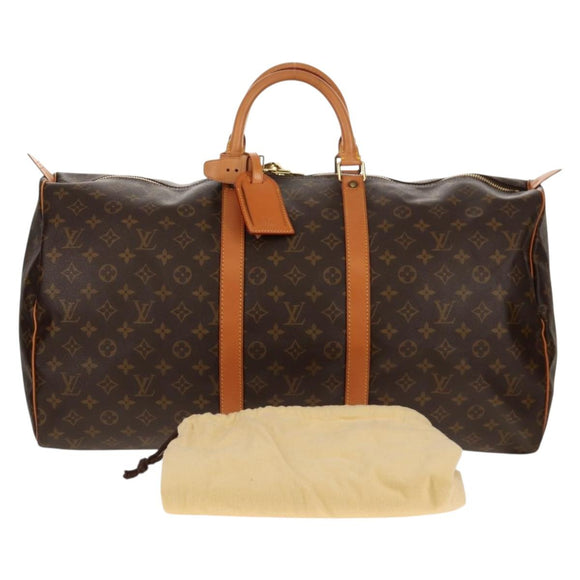 LOUIS VUITTON Monogram Keepall 55 Boston Bag M41424 LV Auth 149515AV