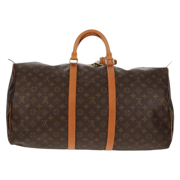 LOUIS VUITTON Monogram Keepall 55 Boston Bag M41424 LV Auth 149515AV