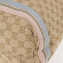 GUCCI GG Canvas Sherry Line Tote Bag Beige Pink Light blue 189669 Auth 149516-9