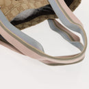 GUCCI GG Canvas Sherry Line Tote Bag Beige Pink Light blue 189669 Auth 149516-7