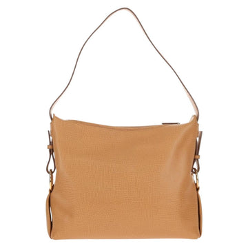 LOEWE Shoulder Bag Leather Beige Gold Auth 149518V - 0