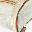 LOEWE Backpack Coated Canvas Gold Silver Auth 149520-9