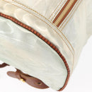 LOEWE Backpack Coated Canvas Gold Silver Auth 149520-14