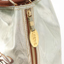 LOEWE Backpack Coated Canvas Gold Silver Auth 149520-11