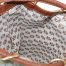 LOEWE Backpack Coated Canvas Gold Silver Auth 149520-16