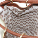 LOEWE Backpack Coated Canvas Gold Silver Auth 149520-17