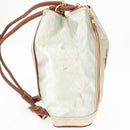 LOEWE Backpack Coated Canvas Gold Silver Auth 149520-4