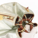 LOEWE Backpack Coated Canvas Gold Silver Auth 149520-6