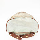 LOEWE Backpack Coated Canvas Gold Silver Auth 149520-5