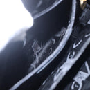 Salvatore Ferragamo Gancini Hand Bag Leather 2way Navy Gold Auth 149521-22