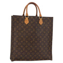 LOUIS VUITTON Monogram Sac Plat Hand Bag M51140 LV Auth 149524-1