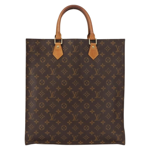 LOUIS VUITTON Monogram Sac Plat Hand Bag M51140 LV Auth 149524