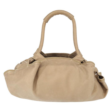 LOEWE Nappa Aire Anagram Hand Bag Leather Beige Auth 149530 - 0