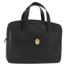 Christian Dior Hand Bag Leather Black Gold Auth 149531-1