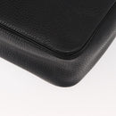 Christian Dior Hand Bag Leather Black Gold Auth 149531-14