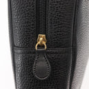 Christian Dior Hand Bag Leather Black Gold Auth 149531-17