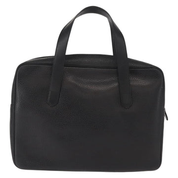 Christian Dior Hand Bag Leather Black Gold Auth 149531 - 0