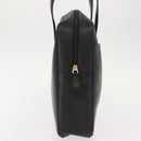 Christian Dior Hand Bag Leather Black Gold Auth 149531-4