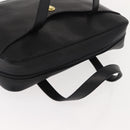 Christian Dior Hand Bag Leather Black Gold Auth 149531-6