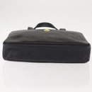 Christian Dior Hand Bag Leather Black Gold Auth 149531-5