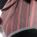 LOEWE Velazquez Hand Bag Leather Suede Brown Black gold Auth 149533-11