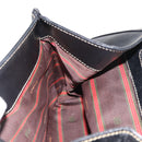 LOEWE Velazquez Hand Bag Leather Suede Brown Black gold Auth 149533-19