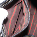 LOEWE Velazquez Hand Bag Leather Suede Brown Black gold Auth 149533-12