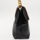 LOEWE Velazquez Hand Bag Leather Suede Brown Black gold Auth 149533-4