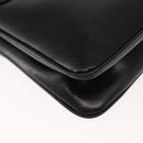 CELINE Shoulder Bag Leather Black Gold Auth 149543-15