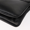 CELINE Shoulder Bag Leather Black Gold Auth 149543-16