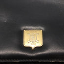 CELINE Shoulder Bag Leather Black Gold Auth 149543-17