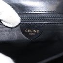 CELINE Shoulder Bag Leather Black Gold Auth 149543-18