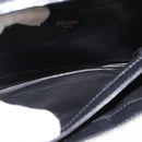 CELINE Shoulder Bag Leather Black Gold Auth 149543-11