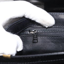 CELINE Shoulder Bag Leather Black Gold Auth 149543-22