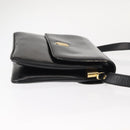 CELINE Shoulder Bag Leather Black Gold Auth 149543-3